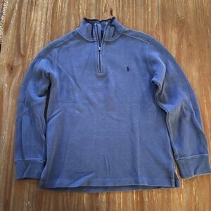 Ralph Lauren Polo Quarter-Zip Blue Pullover Youth Medium 10-12